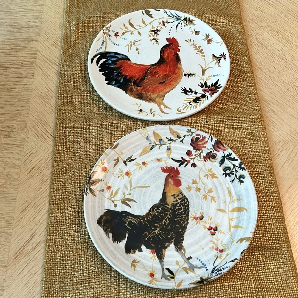 Williams-Sonoma Rooster Francais Marc Lacaze Plate (2)